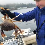 Valentina Shevchenko Instagram - #DungenessCrab of Puget Sound 🦀 Winter fishing is so adventurous 🙂 #WinterFishing #WashingtonState #PugetSound