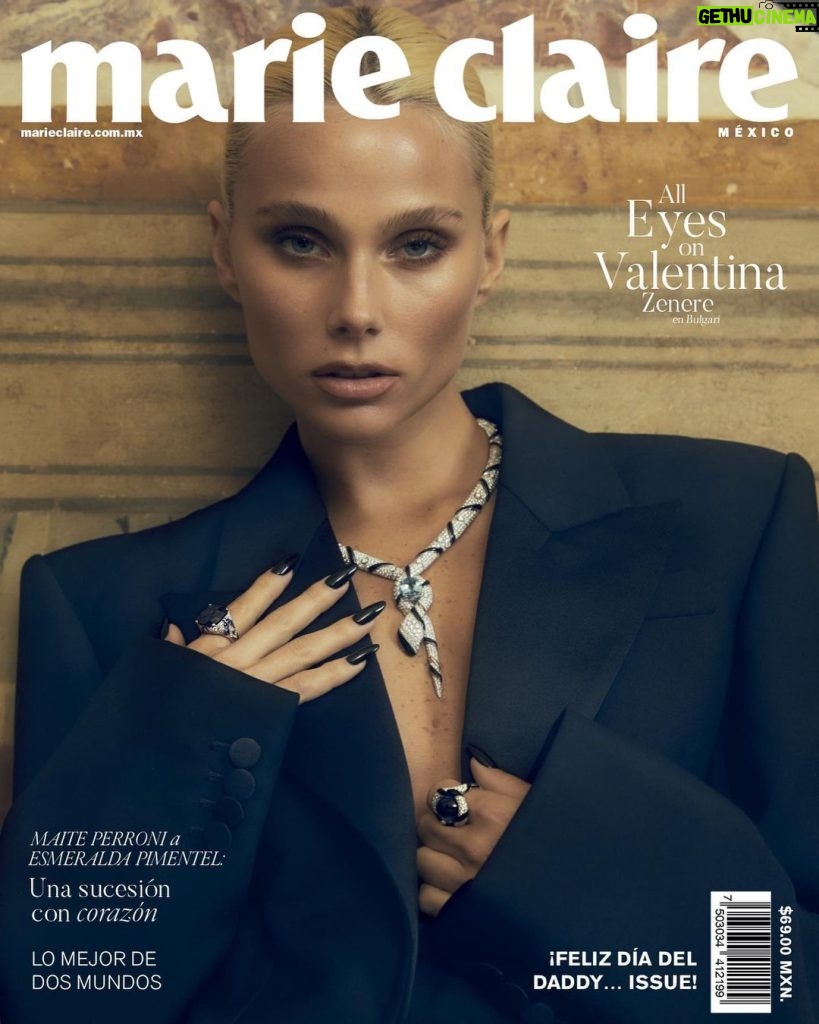 Valentina Zenere Instagram - cover story for @marieclaire_la 🖤