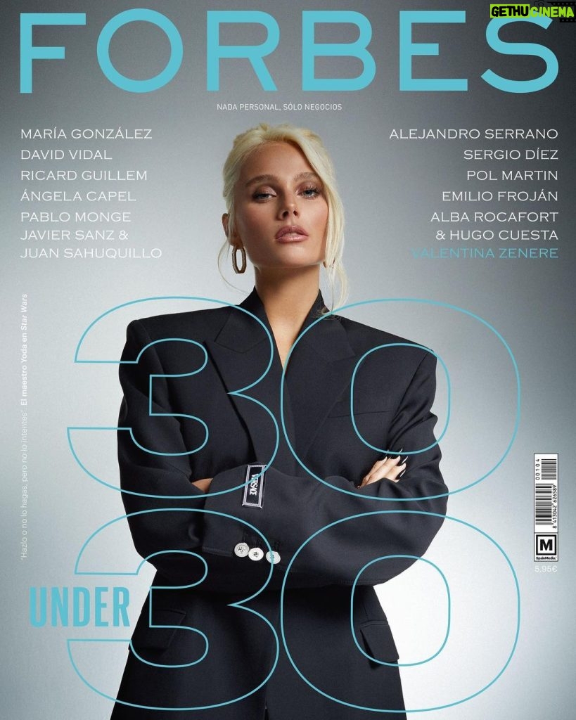 Valentina Zenere Instagram - Beyond grateful for this cover @forbes_es , so excited to be part of the 30 under 30 list✨