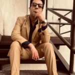 Varun Sharma Instagram - ⚡️💛 Styled by - @anshikaav Assisted by - @yash__shah1612 Suit - @ankitalathofficial Shoes - @dmodotofficial Watch - @jaipurwatchcompany Sunglasses - @thehalfdone