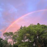 Verónica Lozano Instagram - Un arcoíris​​ o arco iris es un fenómeno óptico y meteorológico que causa la aparición en la atmósfera terrestre de un arco multicolor, a veces, doble, por la descomposición de la luz solar en el espectro visible. Se produce por refracción, cuando la luz atraviesa gotas de agua. Cada vez q lo vemos nos da alegria , al menos a mi ! Grito , quiero compartirlo , avisar , grito “arcoíris, arcoíris “ No se q habrá al final , pero al principio hay alegria 💖🌈💫 . Les comparto el q vi hace un rato !