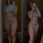Victória Diniz Instagram - ignorem a bagunça no fundo (eu mudo, mas a bagunça no meu quarto não kkkkkkkkk) acho que nunca falei sobre o meu corpo aqui, mas pensei um pouco sobre e me sinto confortável pela primeira vez em falar aqui. a primeira foto foi em dezembro, meu psicológico não tava dos melhores e eu descontava tudo na comida, tava vivendo como se não existisse amanhã. ja a segunda foto, foi hoje, com o psicológico bem melhor que na primeira foto (algumas pessoas dizem até que meu semblante mudou de la pra cá), já não sinto vontade de ficar na cama o dia todo sem fazer nada, já não acho mais que as coisas são tão impossíveis de acontecer. nem todos os dias vão ser perfeitos, nem sempre eu vou estar 100%, mas com muito apoio e oração, eu saí de uma das minhas piores fases, onde eu me via sem saída pra nada, tudo que eu gosto de fazer, nessa época não fazia muito sentido. minha mudança foi de dentro pra fora e vocês não fazem ideia do quão feliz eu fico em estar bem e poder compartilhar isso com vocês!