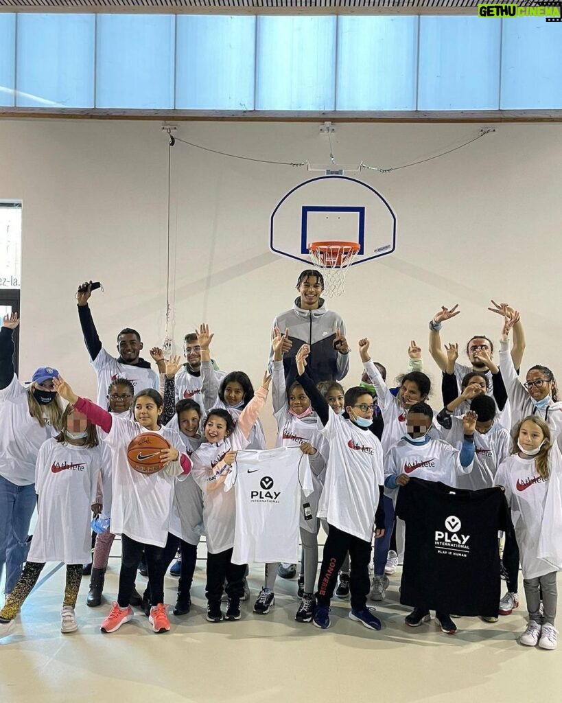 Victor Wembanyama Instagram - I am so proud and honored to be part of the Play International team. I recently had the opportunity to take part in one of their local actions to help kids with dedicated programs of education and social inclusion. What a wonderful experience. I hope there will be many others. @play.international