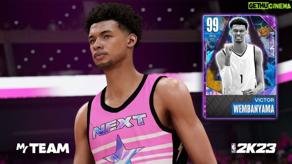 Victor Wembanyama Instagram - It’s going to be up in NEXT Packs @nba2k !!