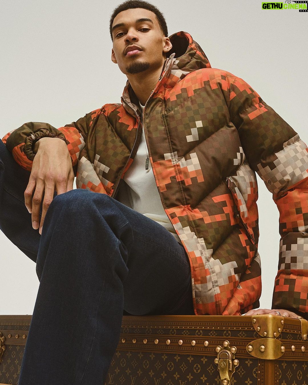 Victor Wembanyama Instagram - Victor Wembanyama for Louis Vuitton. Paving a trail of shared values and ambitions, renowned French basketball player @wemby evokes the daring spirit of Louis Vuitton — embarking on a new adventure with Men’s Creative Director @pharrell as the newest House Ambassador. #VictorWembanyama #PharrellWilliams #LouisVuitton