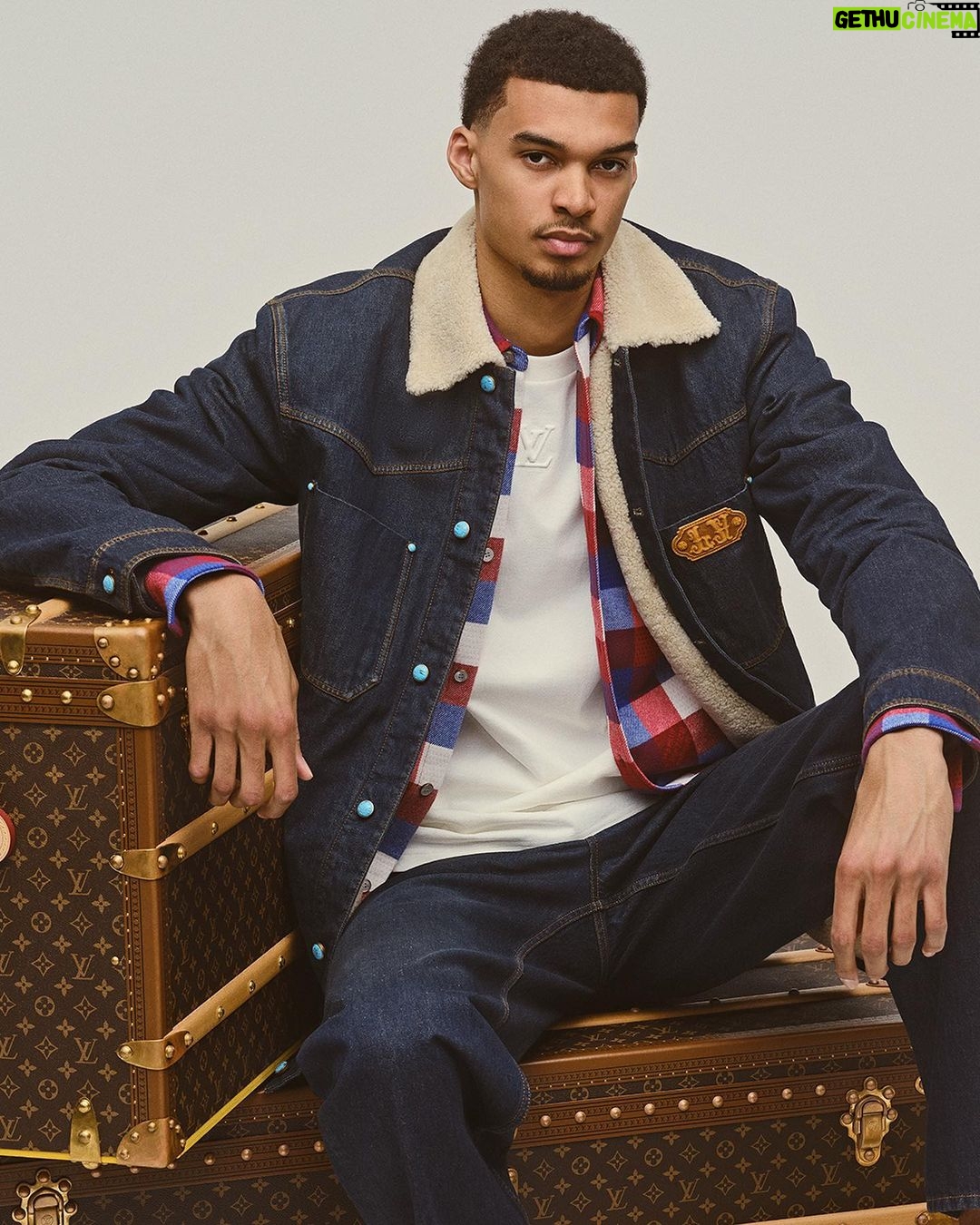 Victor Wembanyama Instagram - Victor Wembanyama for Louis Vuitton. The Maison and Men’s Creative Director @pharrell are pleased to welcome rising basketball star @wemby as a House Ambassador to begin a new chapter together — continuing Louis Vuitton’s longstanding commitment to sports. #VictorWembanyama #PharrellWilliams #LouisVuitton