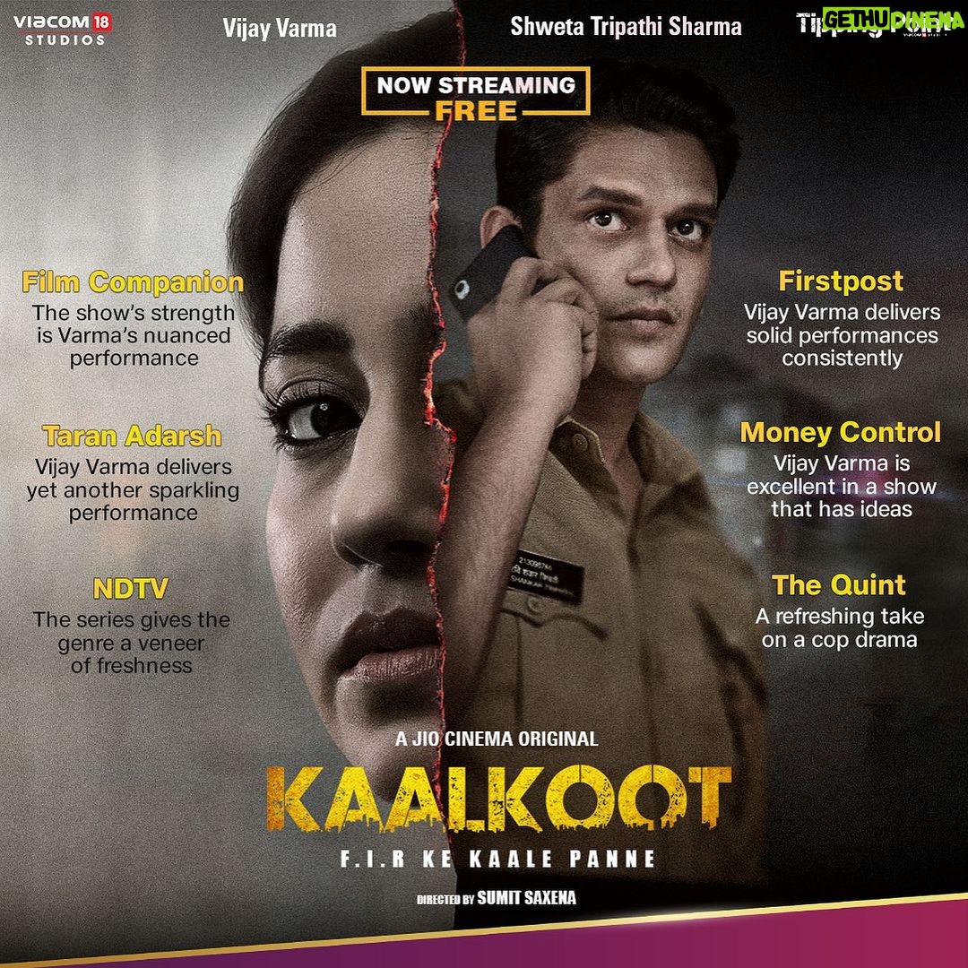 Vijay Varma Instagram - We got a great start! Thank you❤️ #KaalkootOnJiocinema #Kaalkoot @officialjiocinema @battatawada @seema.biswas.792 @iyashpalsharma @gopaldatt @Suzannamukherjee @ajit_andhare @sumit.saxena.35912 @bindraamritpal @anandntiwari @viacom18studios @tippingpointfilms @Leomediacollective @Karanstyagi @Arunabhkumar