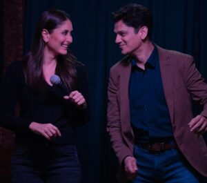 Vijay Varma Instagram - I never danced on-screen before #JaaneJaan. I was always too shy.. I still am. It wasn’t even written in the script! I would have prepared myself in that case. @sujoyghoshofficial broke the news to me on the set and I protested.. But when @kareenakapoorkhan asks you to dance.. you dance. That’s the rule😛 
@netflix_in