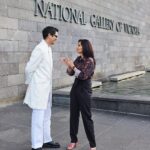Vijay Varma Instagram - At @ngvmelbourne with darlings @jasmeet_k_reen soaking in #PierreBonnard’s incredible work at display. This art experience was so transportive. Thank You @iffmelbourne for this dose of vibrant colours 💥 Pictures by @phamstapham Wearing @rajeshpratapsinghworks @vrindaanarang NGV Melbourne