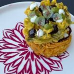 Vikas Khanna Instagram - New Year. New Dishes. New Flavors. Thank you everyone for so much love & support for KINARA, Dubai. *Kale Ghooghni* Spiced white peas, kale crisp, beet dust, chutneys