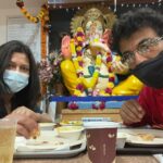 Vikas Khanna Instagram - Though most of the day I was at Bungalow kitchen, I had to visit Radha’s favorite Ganesh Temple Flushing for dosa. This used to be our favorite ritual, visiting the temple & then the canteen. With all my love for the chefs there I say, that the dosa doesn’t taste the same without her. I’ve been cooking & creating restaurants for almost 40 years, I can say that for sure that it’s all about the company we share our meals & celebrate. For 47 years my sister was my best friend & the most amazing & irritating person as sisters can be. ❤️ But always the first person to stand by me. Thank you God for giving me a sister, but wish she had a longerrrr life. ALWAYS & FOREVER - Viku