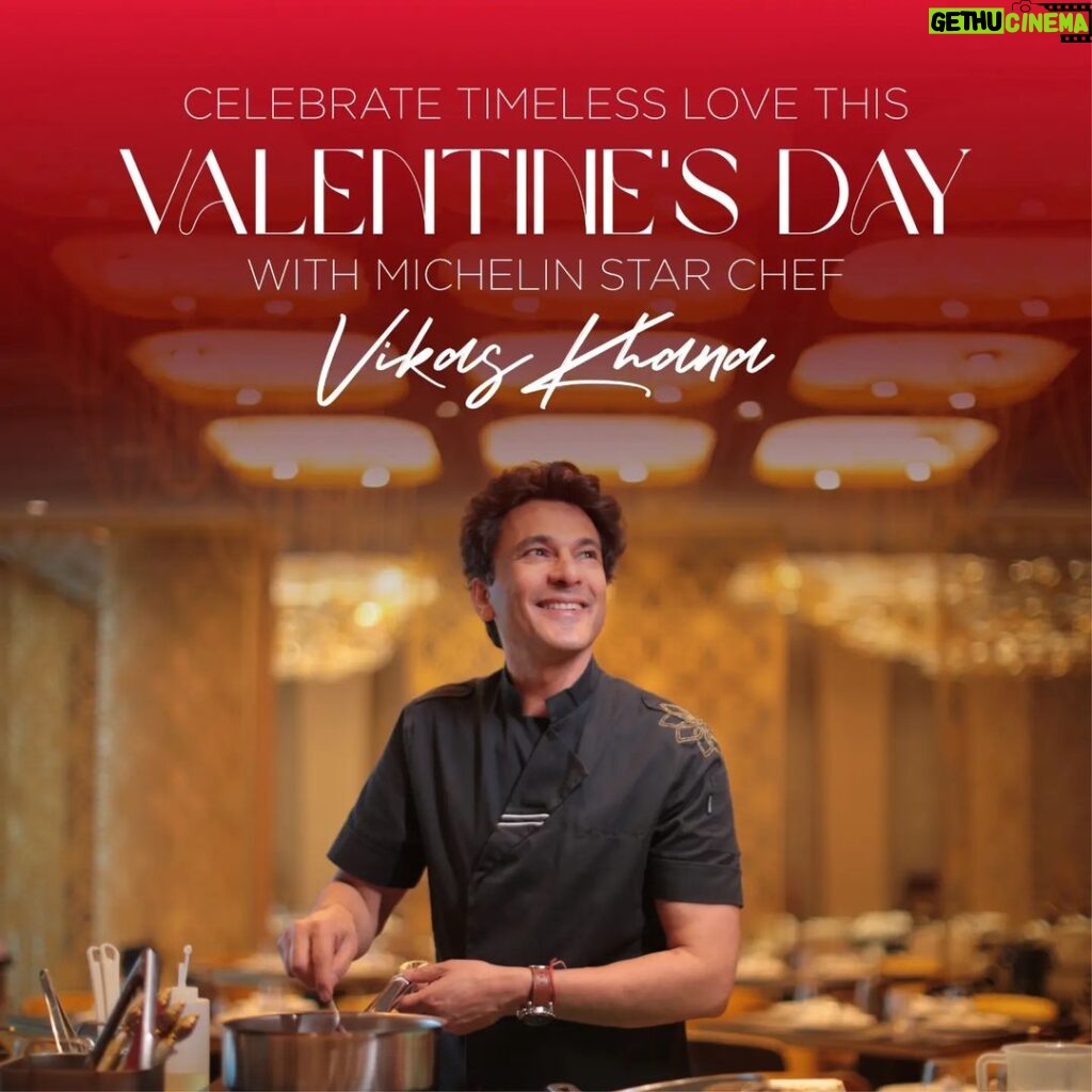 Vikas Khanna Instagram - Indulge in a culinary love affair this Valentine's Day at Kinara with Michelin Star Chef Vikas Khanna!  Savor the magic of a romantic five-course menu for AED 599 per couple on the 14th of February, from 6:30 PM to 10:30 PM. For bookings contact 04 814 5604 or email reservations@kinaradubai.com   #JATheResort #Kinara #JAresorts #celebration #Indian cuisine #masterchef
