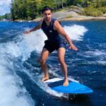 Vikram Barn Instagram – Surfs up 🏄🏻‍♂️ 

Shoutout to @mrwoofless for the lessons 🙌🏽 Georgian Bay Islands National Park
