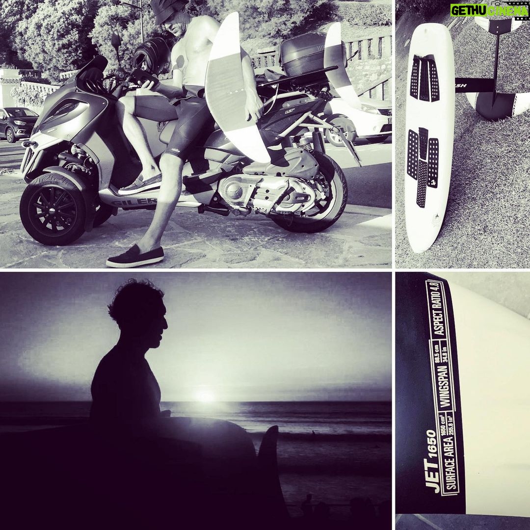Vincent Cassel Instagram - The wing of desire...😎☀️ #summervibe #foilsurfing #joyeuxG7 #biarritzenété #toyz4titoiz Biarritz, France