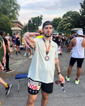 Vinny Guadagnino Instagram - Just Did a lil random half marathon in nyc. The kicker is that I was sick and have had lingering cough keeping me awake at night  for the last 2 weeks. I Could barely stand up let alone train for this . But Yesterday I finally felt a little better and my doctor cleared me to run . I  had doubts but i trusted myself and all the training I’ve been doing the last few years and knew that no matter what I would finish even if I had to walk . I finished strong and even made some decent time. If you stay ready you don’t have to get ready ! Next step a full marathon ! 🏃🏻