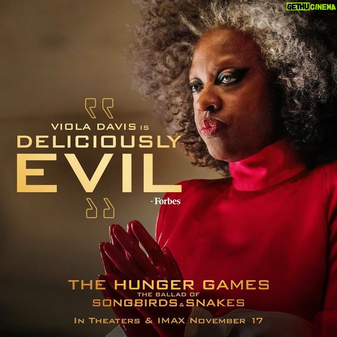Viola Davis Instagram - @TheHungerGames: The Ballad of Songbirds & Snakes is now playing only in theaters and IMAX. Get tickets now 🐍