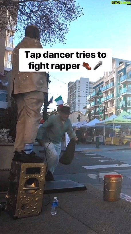 Viola Davis Instagram - This! ・・・ As I was looking for a spot to set up @littleitalymercato a perfect corner revealed itself to me. There was nobody there so I set up and began performing. A few minutes later a Tap dancer confronted me and then this happened… 🔄@joedreamz