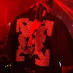 Virgil Abloh Instagram - @circolocoibiza is cut from a different cloth, sonically and literally. @off____white™ Circoloco sparkle tee & hoodies as evidence 👻 🚨✨® ~ will upload my whole set at some point, i love Halloween sets cause all of a sudden i start selecting moody- soundscape-y tracks … shout out to the thousands of kids with rave-y warehouse spirit as far as the eye could see… New York, New York