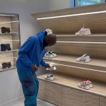 Virgil Abloh Instagram - worked a quick morning shift at @off___white__paris. first of many featured designers from my personal circle of designers, coordinating rare items for Paris. laid out today, @cactusplantfleamarket, @jjjjound and @postarchivefaction… more & more rare designers to come over time, never a prior announcement until items arrive. also my knee-jerk habit of drawing on shoes. random gems hidden in shelves. bonjour. Off-White Paris