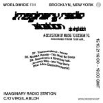 Virgil Abloh Instagram - decided to run a 2 of the 6 hour the live recording of the back-to-back dj set @AceMo at @PublicRecordsnyc for this months Imaginary Radio Station on @worldwide.fm ~ link in bio to listen in 01. Alice Coltrane - Journey In Satchidananda 02. Freddie Hubbard - Gibraltar 03. Eric Dolphy - God Bless The Child 04. John Carroll Kirby - Blueberry Beads 05. BADBADNOTGOOD - Structure No. 3 06. McCoy Tyner - Contemplation 07. Cymande - Dove 08. Steve Miller Band - Space Intro 09. The Motet - Afro Disco Beat 10. Thom Yorke - Twist 11. Karizma - I.C.U. 12. Moodyman - Shades Of Jae 13. Joy Orbison - Better feat. Léa Sen 14. Poté - Jacquot (Waters of Praslin) 15. SoulPhiction - All Lights Go Off 16. Mr. Fingers - Outer Acid 17. Mood II Swing - Move Me 18. George Fitzgerald - Child 19. Citizen - Deep End 20. Romanthony - Untitled 21. DJ Gregory & Sidney Samson - Dama S Salon 22. Tribal Brothers - Lion Attack 23. Lil Silva - One Twenty 24. Quavius - Flo Central 25. Âme - No War (Ry X Remix) 26. Riva Starr - Dance Me (Jesse Rose 'Made In St. Lucia' Remix) 27. Transcendence - Frenzy 28. MoMA Ready - This Must Be Deep 29. Sandmann & Riverside feat. Jeremy Ellis - Into Your Story (Kai Alice Distinctive Remix) special thanks to the fine folks on the dancefloor and in the dj booth @kaytranada @bonesoda @fvckpdro and the stellar establishment that is @publicrecordsnyc & @devonojas public records