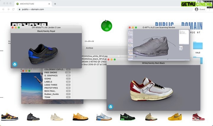 Virgil Abloh Instagram - Jordan’s have have something indescribable quality about them if you really think about it. this Jordan 2 low i have coming is a deep dive into homage into a often overlooked chapter & silhouette in the early Jordan era. long story short, we 3D scanned an actual pair from Michael Jordan’s personal stack of shoes he received from Nike before that seasons games. via his stock of brand new pairs each game he often, wore box fresh pairs, signed pairs for fans etc. i got a pair from Nike DNA archive. from that pair that is obviously crumbling today we made these @off____white c/o Jordan @jumpman23 pairs. got his autograph with different pens to apply on the shoes. reshaped the toebox for today, super obsessive on all the details. museological. even borrowed medical technology for the scans. follow the process on www.public—-domain.com @arch___itecture ~ 𝚕𝚒𝚗𝚔 𝚒𝚗 𝚋𝚒𝚘 design premise: trap the indescribable into the object. i uploaded all my personal Adobe design files to the site too. the ideas are free and endless on this side ✍🏾✨® United Center