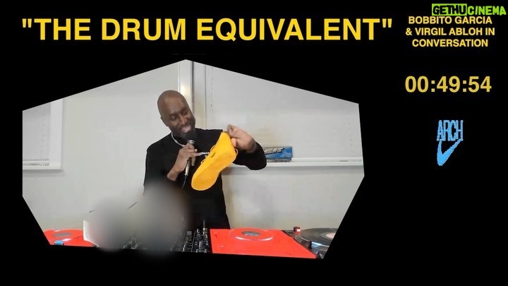 Virgil Abloh Instagram - when i make something, the object is only half the idea. why’s is a shoe like the Nike AF1 as iconic as it is compared to the million of other sneakers created? here’s us fleshing it out… as if I didn’t have enough day jobs, in my @arch___itecture studio i wrote up this pilot idea for a talk show where i interview guests while we meet in the middle over their talent. this episode with Bobbito was us in our home music libraries djing back and forth. a sketch of an idea, first guest @koolboblove **disclaimer, this content is for cultural anthropologists. i still despise reducing what we do as that word you know i don’t like :) full session can be watched on the link in the @arch___itecture bio