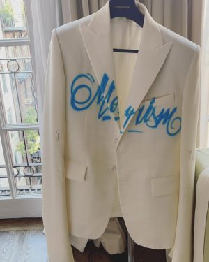 Virgil Abloh Instagram - it’s the thought process for me… “A FORMALITY” series of tailoring experiments series 2 ~ 𝓛𝓸𝓾𝓲𝓼 𝓥𝓾𝓲𝓽𝓽𝓸𝓷 men’s 2nd floor atelier ~ @charliedovesnyc guest fine artist with the finishing details iterating on the MET theme of my Americana.
