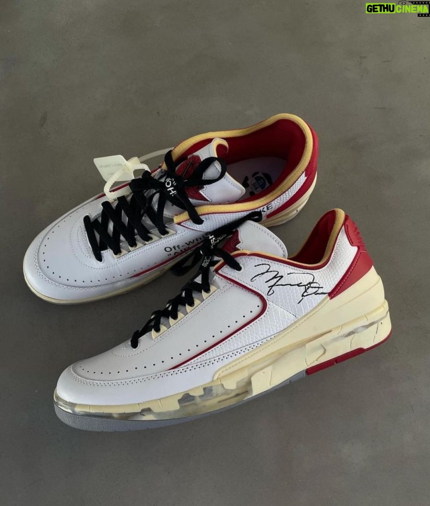 Virgil Abloh Instagram - @Off____White™ x Air Jordan 2 Low is now available online via the link in bio.  “design premise: trap the indescribable into the object” as stated by @virgilabloh. Like no other sneaker, the Air Jordan 2 Low represents a piece of archival history obsessively recreated with contemporary tech and details. Discover a new chapter of Off-White™ x Jordan ~ @jumpman23 A unique crafting process was used to reverse engineer the original premium Air Jordan 2 in homage to the legendary sneaker, proudly incorporating signs of wear and tear into the design and embellishing with MJ’s signature and contemporary touches.