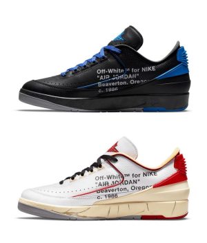 Virgil Abloh Instagram - @Off____White™ x Air Jordan 2 Low is now available online via the link in bio. 
“design premise: trap the indescribable into the object” as stated by @virgilabloh. Like no other sneaker, the Air Jordan 2 Low represents a piece of archival history obsessively recreated with contemporary tech and details.

Discover a new chapter of Off-White™ x Jordan ~ @jumpman23 

A unique crafting process was used to reverse engineer the original premium Air Jordan 2 in homage to the legendary sneaker, proudly incorporating signs of wear and tear into the design and embellishing with MJ’s signature and contemporary touches.