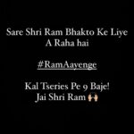 Vishal Mishra Instagram - Jai Shri Ram 🙌🏼 #ramaayenge kal 9 baje , Tseries Ke YouTube Par !! 🧡