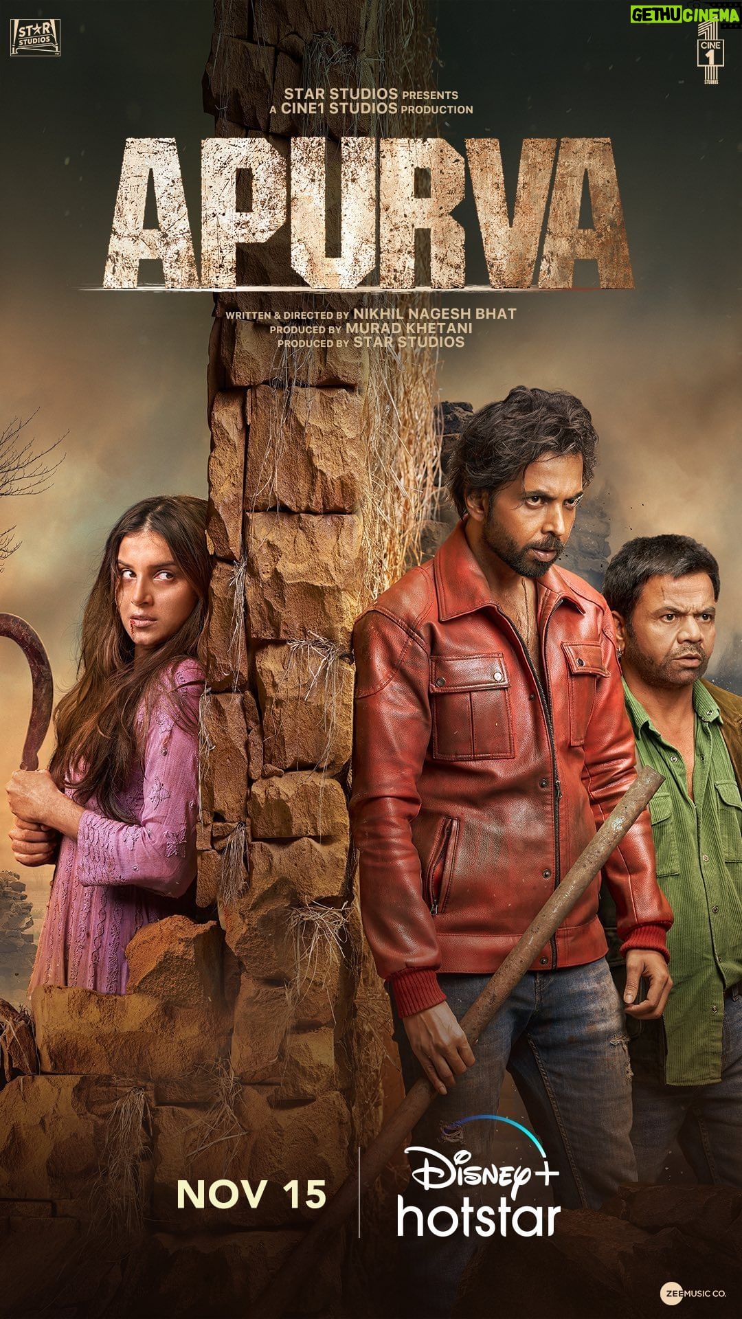 Vishal Mishra Instagram - If fierce had a name, it would be Apurva. This film & music is made with love ❤️ A fight for survival like no other, watch this wild and gritty tale only on @disneyplushotstar from Nov 15 #Apurva #ApurvaOnHotstar @TaraSutaria @nix_bhat @nowitsabhi @dhairyakarwa @rajpalofficial @StarStudios @muradkhetani #BikramDuggal @cine1studios @aksnash @thinkering @sumitgulati90 @aadityagupt.a @zeemusiccompany @mekaushalkishore