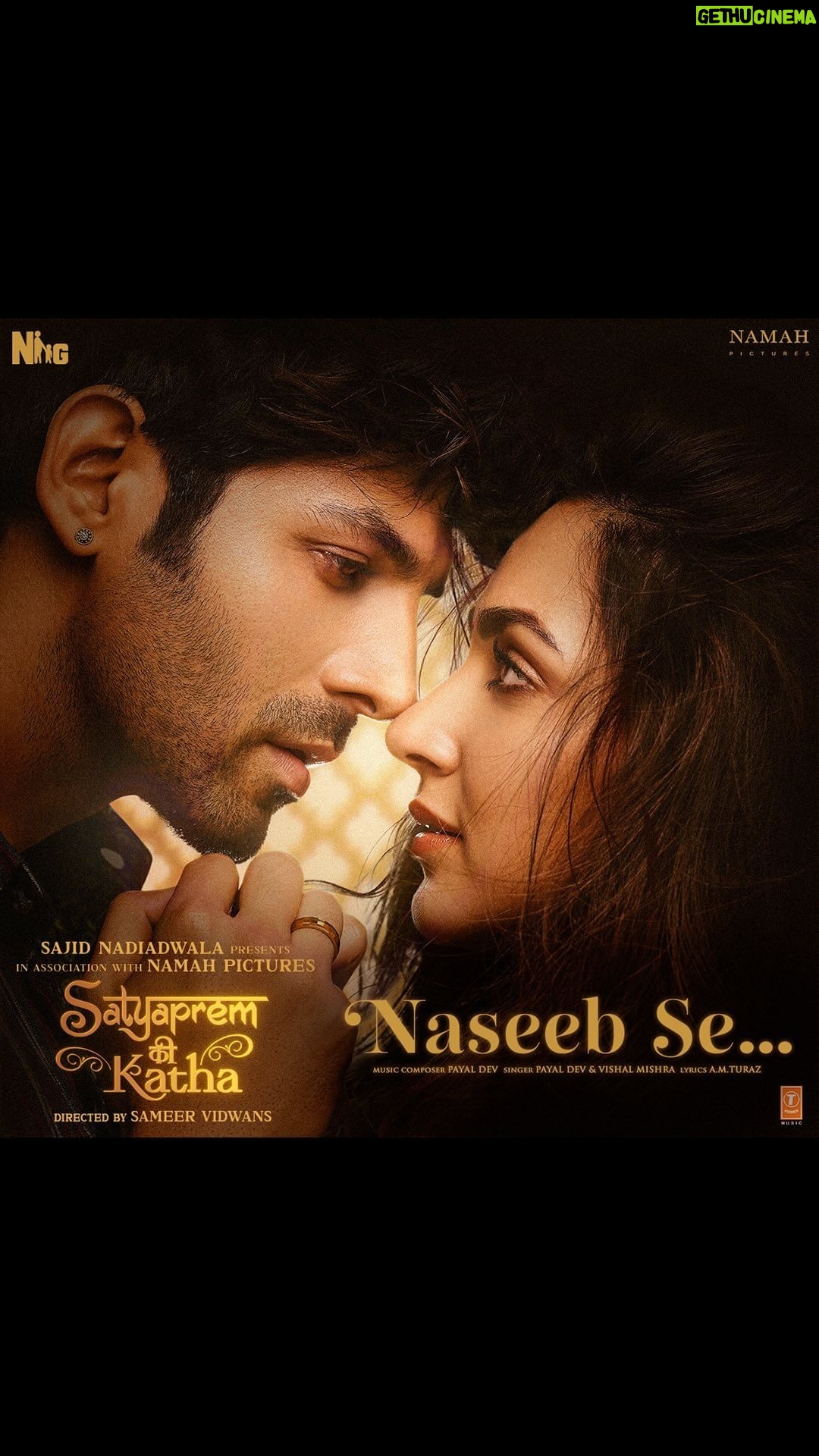 Vishal Mishra Instagram - #NaseebSe out tomorrow 🎶 feat @kartikaaryan ⭐️ & @kiaraaliaadvani ⭐️, can’t wait ❤️ . 🎵- @payaldevofficial 🖊️- @amturazofficial . #SajidNadiadwala #SatyaPremKiKatha @sameervidwans @shareenmantri @tseries.official @arora.kishor @nadiadwalagrandson @namahpictures @wardakhannadiadwala #BhushanKumar @adityadevmusic @penmovies #vishalmishra
