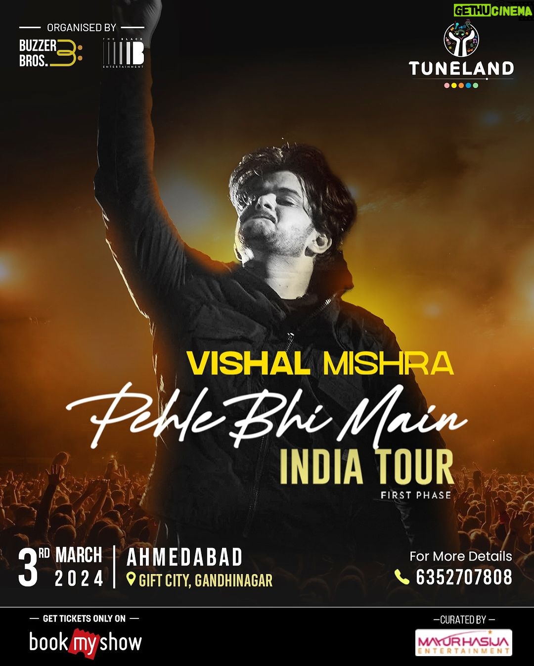 Vishal Mishra Instagram - Kemcho #ahmedabad 😍A Raha Hu Apke Sheher 3 March Ko. Can’t wait to see you & make memories. A Jaaiye Saare ❤️🎵 🎤 #PehleBhiMain 🇮🇳 tour !! (Link in bio) . . @tunelandindia @mayurhasija @insightmanagement @mayurhasijaentertainment Book your ticket from @bookmyshowin . #VishalMishra
