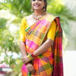 Vithika Sheru Instagram – This complete look is designed by my most fav @bhargavikunam ❤️ thank you sooo much akkaaa for always being part of my special events 🫶🏽 I love you the most.. 

Saree – @bhargavikunam 
Pc – @teamartviewworks