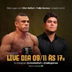 Vitor Belfort Instagram - Hoje, às 17h, tem mais um bate-papo com o fenômeno @tallisgomes O Tallis é um grande empresário brasileiro, reconhecido mundialmente e que vai dividir comigo e com vocês algumas experiências, histórias e aprendizados! Seja qual for a sua profissão, uma coisa é certa: para ter sucesso você precisa de resiliência, humildade e do seu EGO do bem sempre bem equilibrado.