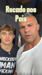 Vitor Belfort Instagram - Eu e o @davibelfort temos um recado para vocês pais, nós queremos mostrar vocês como os pais devem saber escolher e ajudar guiar seus filhos principalmente ainda crianças, a Bíblia tem um versículo que diz “ ensina teu filho o caminho que deve andar e quando ele crescer não se desviará dele” ou seja o seu filho não sabe escolher ainda o que é melhor pra ele eu trago o meu filho Davi como um exemplo de como eu e a @joanapradob fizemos não só com ele mas com as nossas outras duas filhas onde interferimos escolhemos muitas coisas por eles e como isso nos ajudou durante a vida deles para eles serem boas pessoas, bons profissionais, bons cidadãos, e principalmente filhos de Deus, não deixe com que essa agenda de hoje que diz que seu filho deve escolher o que ele quiser, faça seus filhos serem pessoas despreparadas, profissionalmente, emocionalmente e dependentes de ajuda pro resto da vida. Verdadeiros “ Bananas “. Use a sua experiência use a Bíblia para forjar o seus guerreiros. Deus abençoe! Davi and I have a message for you parents, we want to show you how to choose and help guide your children, especially when they are still children, the Bible has a verse that says “teach your child the way he should go and when he grows up he will not deviate from it” in other words, your son still doesn’t know how to choose what is best for him. I bring my son David as an example of what Joana and I did not only with him but with our other two daughters, where we interfere, we choose many things for them and how this helped us during their lives for them to be good people, good professionals, good citizens, and especially children of God, don’t let this agenda today that says your child should choose what he wants , make your children unprepared people, professionally, emotionally and dependent on help for the rest of their lives. Real “Bananas”. Use your experience and use the Bible to forge your warriors. God blesses! #filhos #criação #jesus #Deus #solideogloria