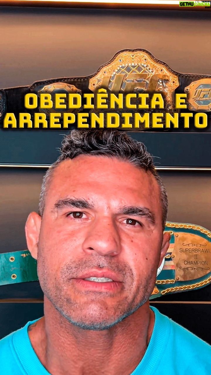 Vitor Belfort Instagram - A obediência e o arrependimento andam juntos, não deixe que o pecado vire rotina em sua vida, o pecado é um acidente e não um estilo de vida, se você se arrepende você obedece! Assista o vídeo completo no canal do YouTube: https://youtu.be/dFf7UCC-Xzg?si=9DI63JRNNiICJ6LC Obedience and repentance go together, don’t let sin become routine in your life, sin is an accident and not a lifestyle, if you repent you obey! #obediencia #arrependimento #fé #jesus #Deus