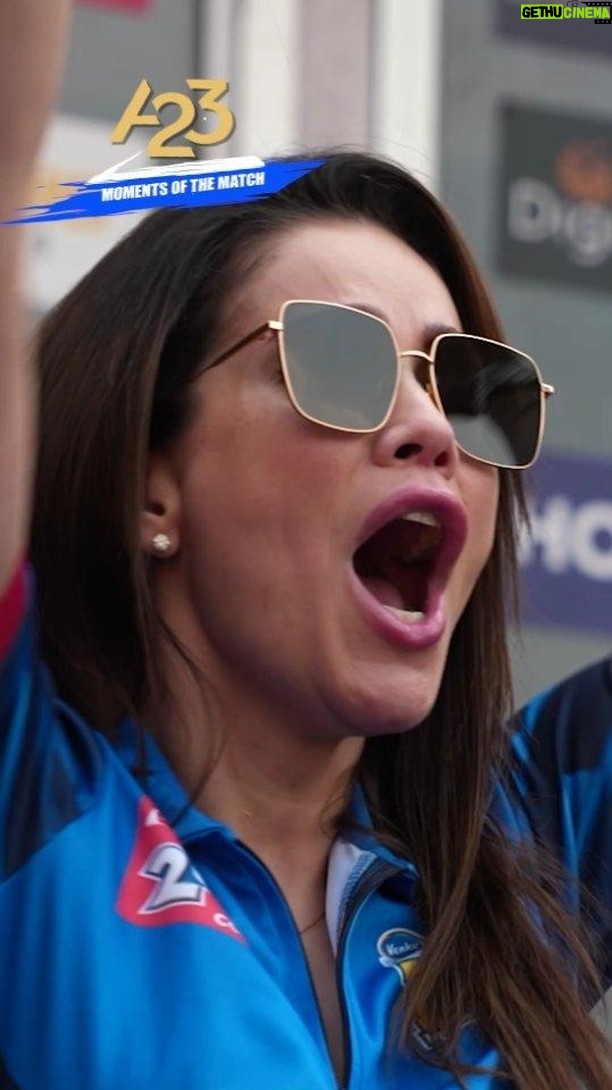 Waluscha De Sousa Instagram - @waluschaa adding Mumbai's roar in the ground. Here is the “A23 Moments of the Match” from the match between @mumbaiheroesofficial and @bhojpuridabanggsccl Watch #CCL2024 Live on JioCinema and Sony Ten 5. #A23 #CCLSeason10 #Chalosaathkhelein #CCLonJioCinema #CelebrityCricketLeague #JioCinema #A23MomentsoftheMatch @a23rummy @officialjiocinema @sonysportsnetwork