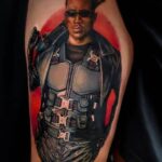 Wesley Snipes Instagram - Blade fans don’t play 😎👌🏿#bladeapproved #daywalkerklique @bigfella.art Artist : @tolgacemalsumer