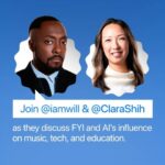 Will.i.am Instagram - New podcast alert 🚨 Join @iamwill and @clarashih as they discuss FYI and AI’s influence on music, tech, and education. Watch now: https://bit.ly/ask_moreof_ai #AskMoreOfAI