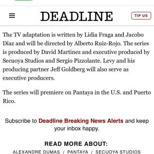 William Levy Instagram - Contento de finalmente poder compartirles nuestro próximo proyecto.  Llamado “MONTECRISTO” les puedo contar que me da mucha alegría poder interpretar el personaje de Edmundo Dantes ( Alejandro Montecristo ) dado a que es uno de mis personajes favoritos, una historia que he amado desde pequeño. Hemos estado en conversación desde que yo me encontraba grabando “ Café con Aroma de Mujer “ en Colombia. Hoy gracias a Dios ya les puedo decir que dentro de poco ya estaré por España 🇪🇸 grabando para ustedes “ MONTECRISTO “  love you all !!! @streampantaya @secuoyastudios @jeffxgoldberg @instapizzo 
📸: @crissjaramillo_photography