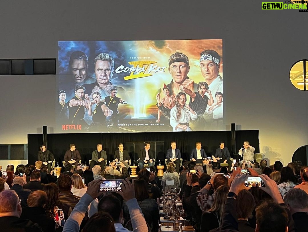 William Zabka Instagram - Last night at the Television Academy FYC Panel hosted by the always hilarious and engaging @pattonoswalt Thanks to all who came out #CobraKai 🦅