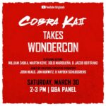 William Zabka Instagram - #TeamCobraKai @CobraKaiSeries is about to sweep the legs at @WonderCon in Anaheim, Ca.. If you're attending, join us at 2PM. If you can't make it , get an exclusive look at all the action on the @CobraKaiSeries IG Story this Saturday #cobrakai