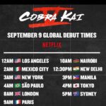 William Zabka Instagram - Great time at the Season 5 Premier of Cobra Kai last night! Your turn…. dropping at 12AM Pacific Time tonight DON’T BE LATE! 🦅