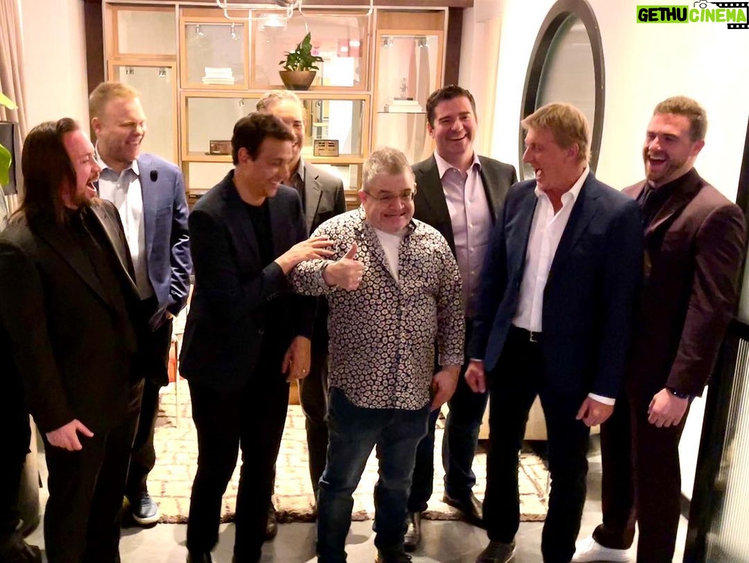 William Zabka Instagram - Last night at the Television Academy FYC Panel hosted by the always hilarious and engaging @pattonoswalt Thanks to all who came out #CobraKai 🦅