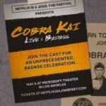 William Zabka Instagram - Cobra Kai Live & Badass is happening May 5 in LA. Get your tickets at NetflixIsAJokeFest.com and DON’T BE LATE! 🦅