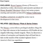 Wilmer Valderrama Instagram - Mr. Bryan Cogman, Bienvenido a Pueblo De Los Angeles.. to find someone that loves Zorro and our culture as much as I do is a true gift. “Zorro fought us, now so will we.“ Our story told in the past, but a symbol we need now more than ever. #DisneyZorro