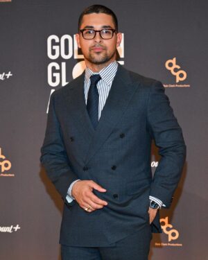 Wilmer Valderrama Instagram - 81st Annual Golden Globe Awards nominations announcement:

Styled by Evan Simonitsch 
Hair & Makeup: @kattthompson 

Suit - @canali 
Time piece - @vacheronconstantin 
Shoes - @johnstonmurphy 
Glasses - @jacquesmariemage 

#GoldenGlobes