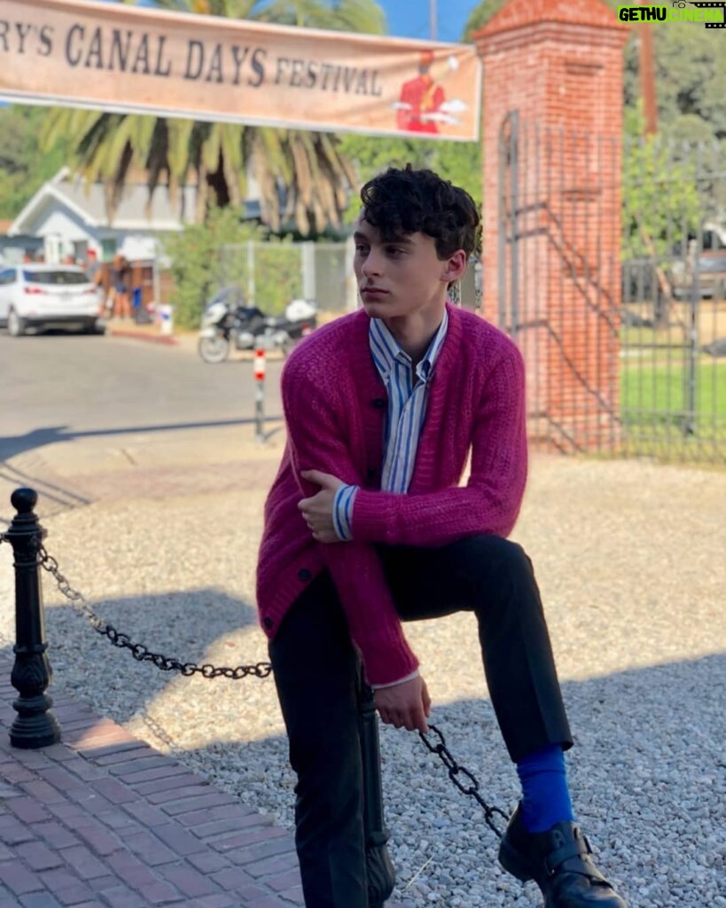 Wyatt Oleff Instagram - What a week! A million thanks to @prada for outfitting me not only for the #ITChapterTwo premiere but for the Derry Days press junket @itmovieofficial #itends September 6 🎈