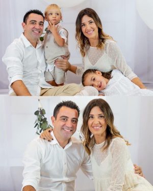 Xavi Hernández Instagram - Gràcies per aquests 10 anys de felicitat màxima i d’amor incondicional. Em sento el més afortunat del món al teu costat. Feliç aniversari carinyo! T’estimo moltíssim!! #semprejunts ❤️💕👨‍👩‍👧‍👦